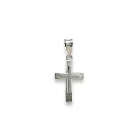 14K W Gold Hollow 15mm Cross