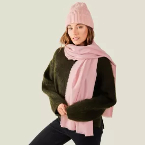 Accessorize London Women's Pink  Grace Super-Soft Blanket Scarf