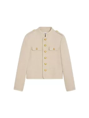 ALLUR JACKET IN BOUCLETTE NATT SABLE BLANC