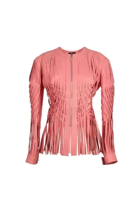 ATTALEA PINK LEATHER JACKET