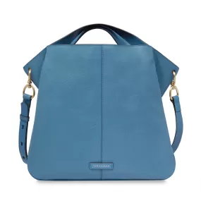 Borsa Donna a Mano con Tracolla THE BRIDGE linea Elisabetta in Pelle Azzurra