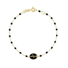 Cactus Classic Gigi Black bracelet, Yellow Gold, 6.7"