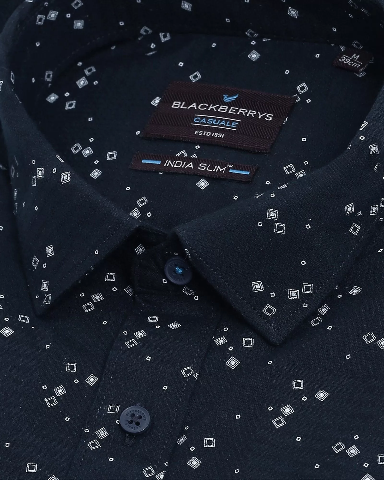 Casual Navy Printed Shirt - Siko