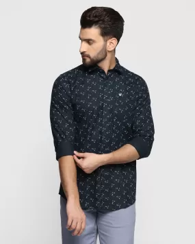 Casual Navy Printed Shirt - Siko