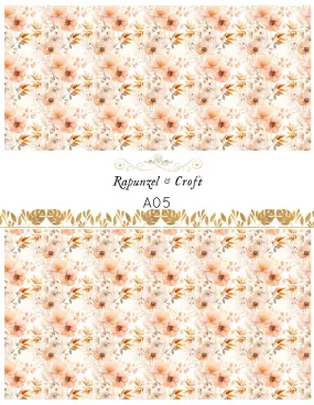 Cozy Autumn Poppies Transfer Sheet - A05