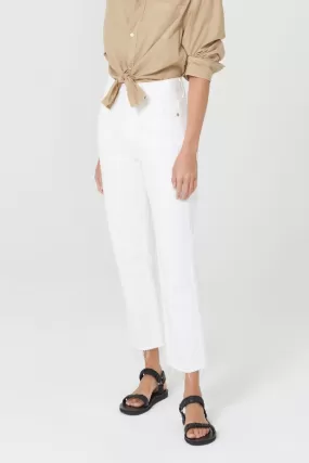 Daphne Crop High Rise Stovepipe Jean in Sail