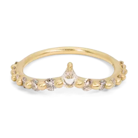 Diamond Danube Petal Ring - Size 6.5 - 11364