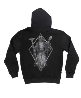 Dolly Noire Plague men's hoodie with kangaroo pocket sw535-cq-01 black