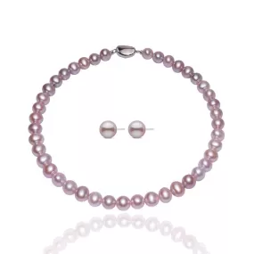 Elegant Purple Freshwater Pearl Set WS00064