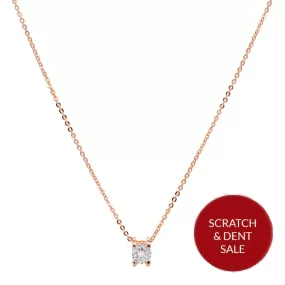 Elegant Rhinestone Charm Rosegold Necklace - Sample