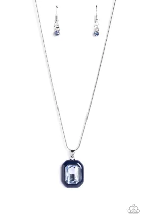 Emerald Energy Blue Gem Necklace - Paparazzi Accessories