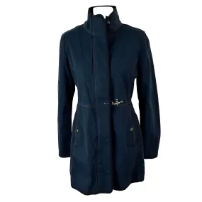 Fay Brand New Navy Cotton Contrast Stitch Virginia Short Coat M