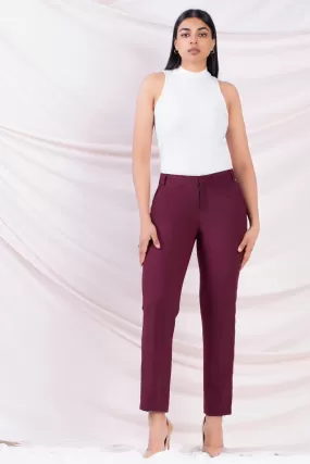 Maroon Straight Cut Pant