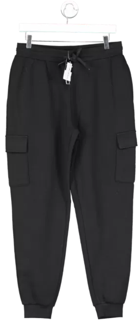 Peacocks Black Cargo Pocket Joggers UK M