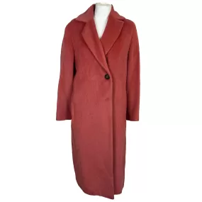 Peserico 1200 Rose Pink Baby Alpaca Belted Coat XS