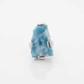 Raw Larimar Ring Penelope