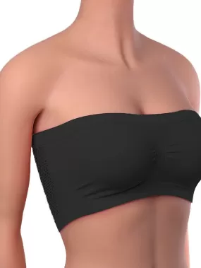 Stylish Pure Color Nylon Bandeau Top for Women - Ideal Comfort and Fashion for Warm Seasons